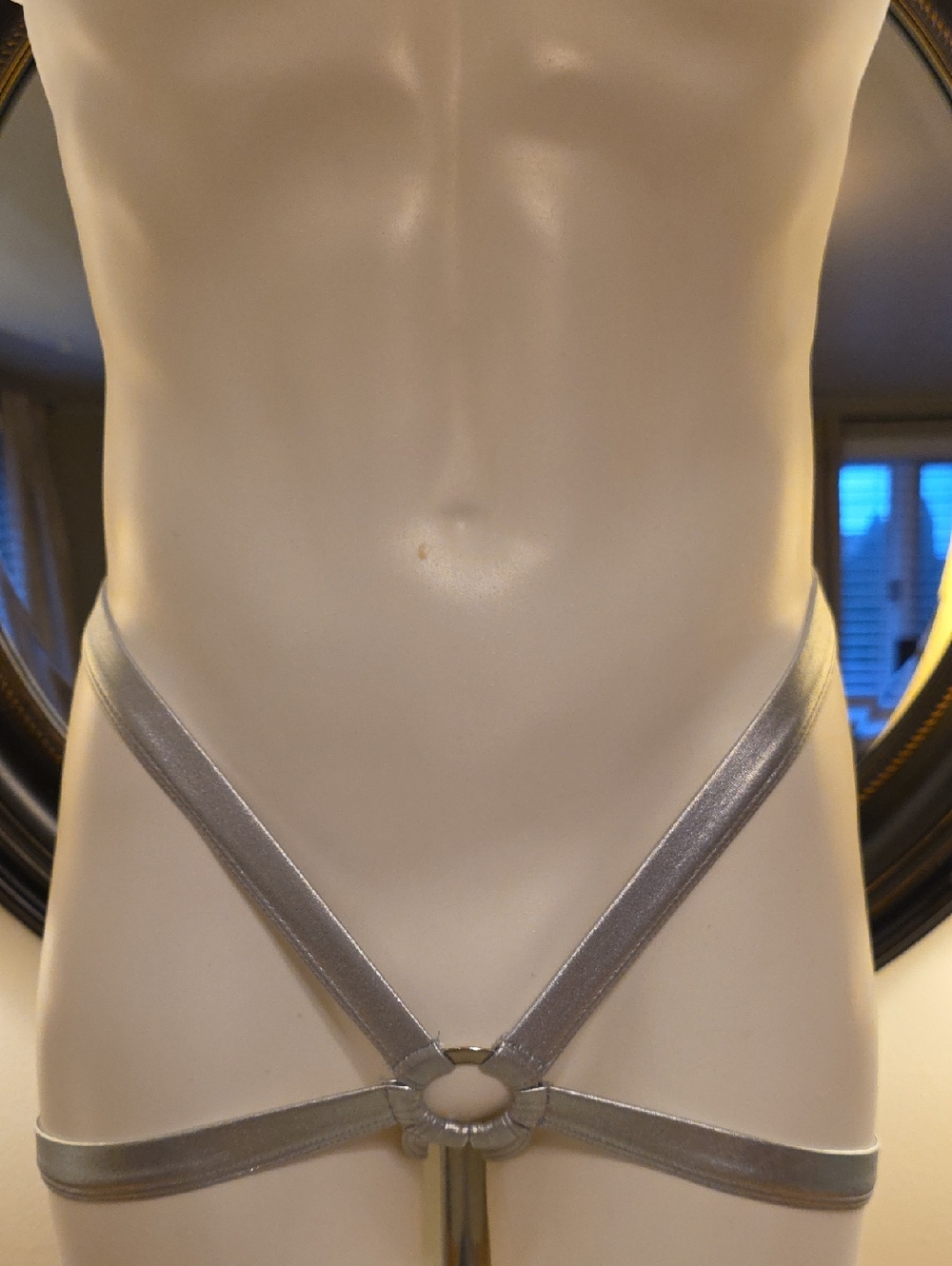 Andrew Christian Silver Metallic Minimal Strappy Brief